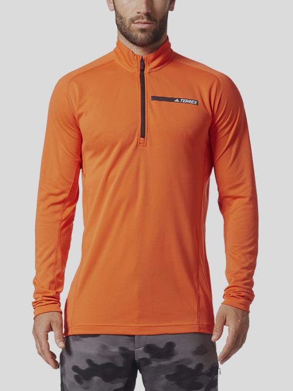 Tričko adidas Performance TraceRo 1/2 LS Oranžová