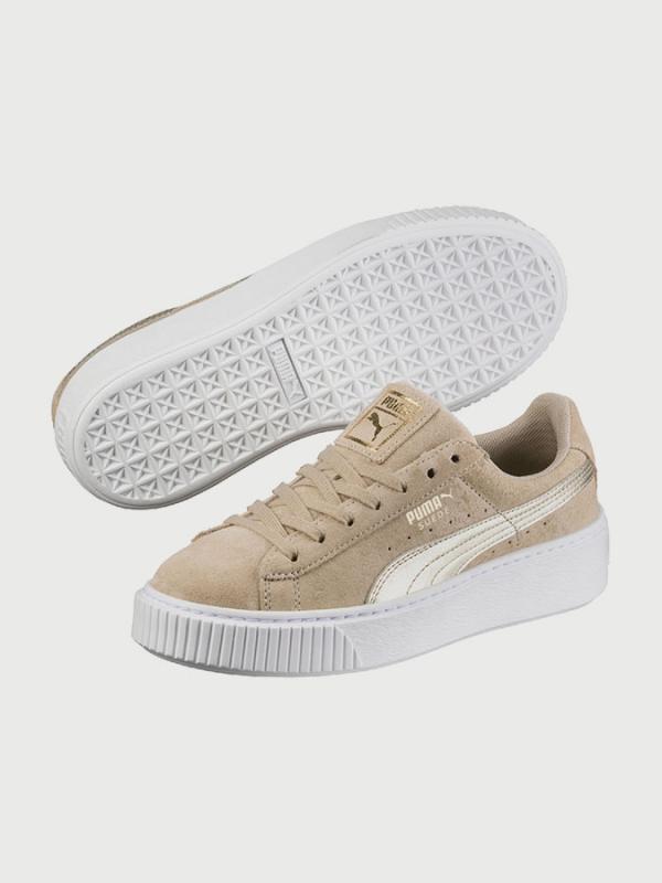 Boty Puma Suede Platform Safari Wn S Saf Béžová