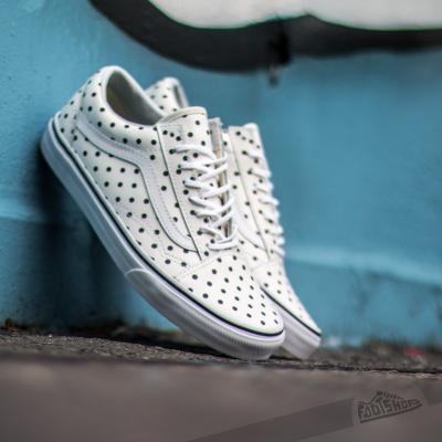 Vans Old Skool Leather Polka Dots White