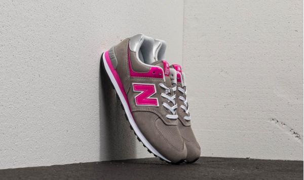New Balance 574 Dark Grey/ Pink
