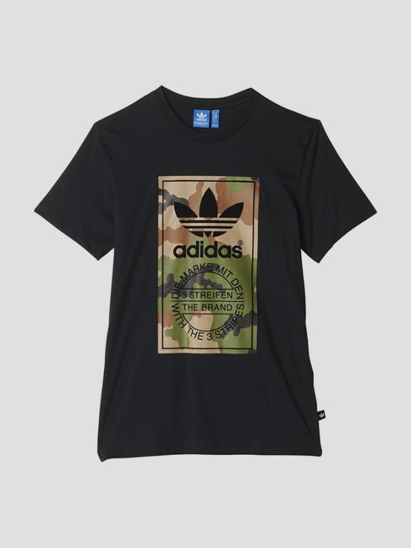 Tričko adidas Originals CAMO LABEL TEE Černá