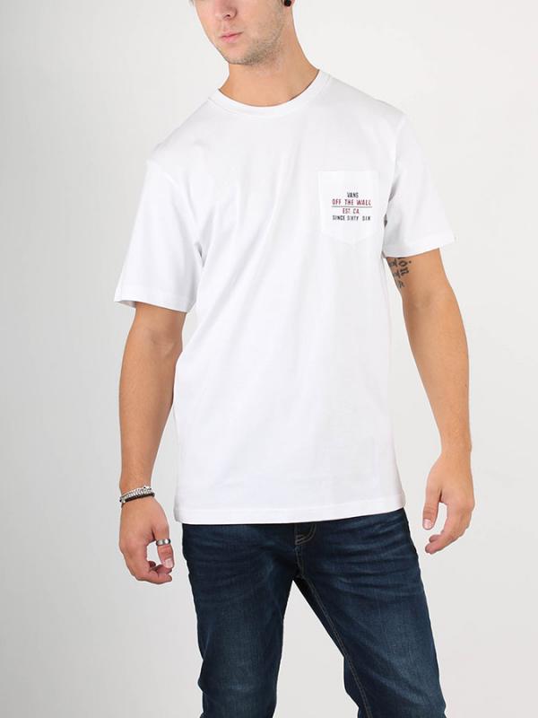Tričko Vans M FIXED POCKET TEE WHITE Bílá
