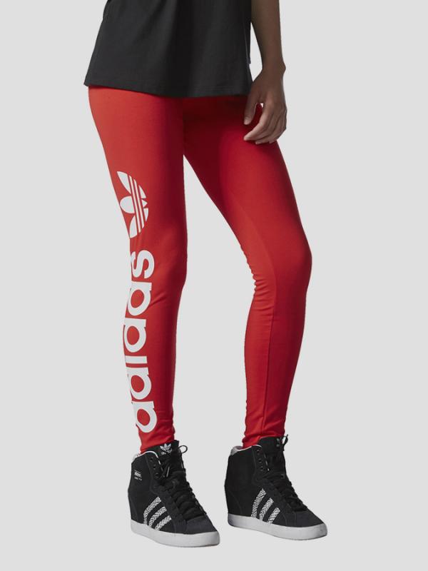 Legíny adidas Originals LINEAR LEGGINGS Červená