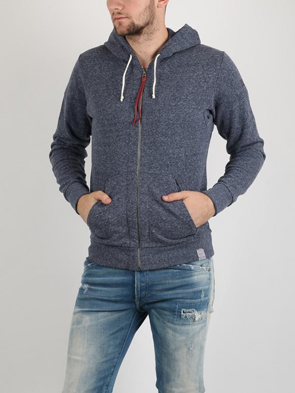 Mikina Replay POLY-COTTON FLEECE Modrá