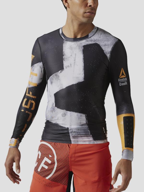 Kompresní tričko Reebok RCF ENGINEERED LS CMP TOP Černá