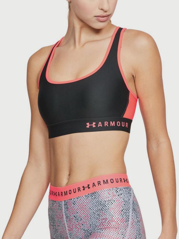 Kompresní podprsenka Under Armour Mid Crossback Černá
