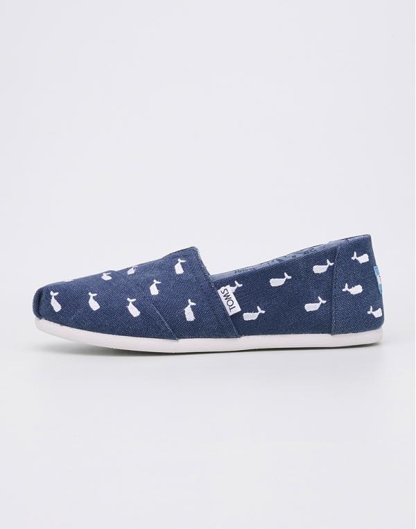 Toms Classic Navy Whale Embroidery 40