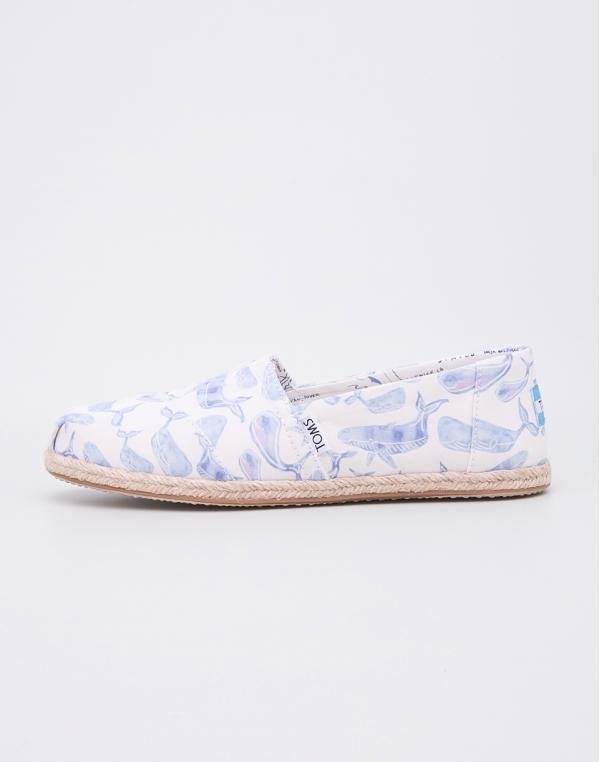 Toms Classic Multi Watercolor Whale Canvas 36