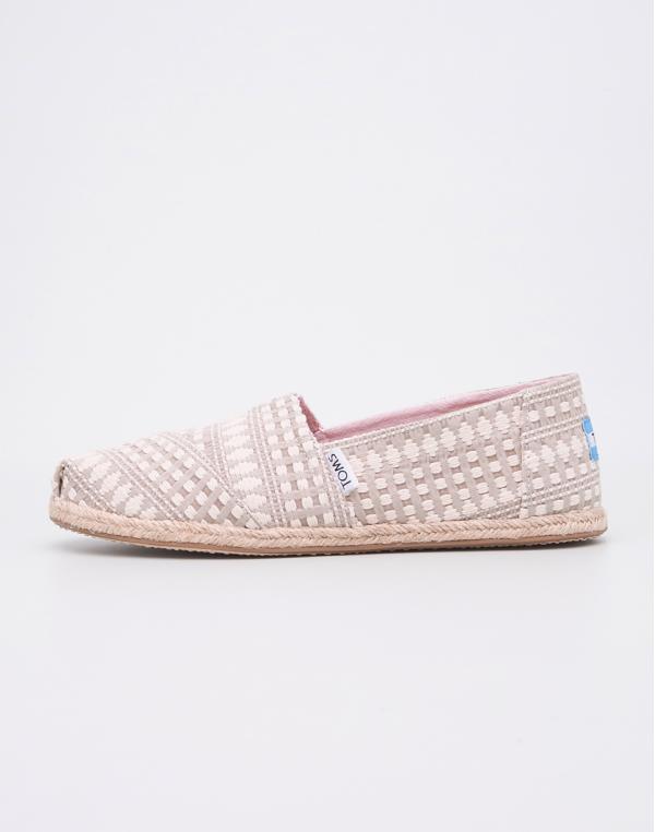Toms Classic Oxford Tan Diamond Tribal Rope Sole 36