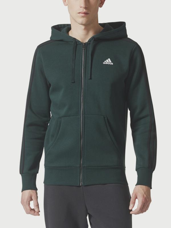 Mikina adidas Performance ESS 3S FZ B Zelená