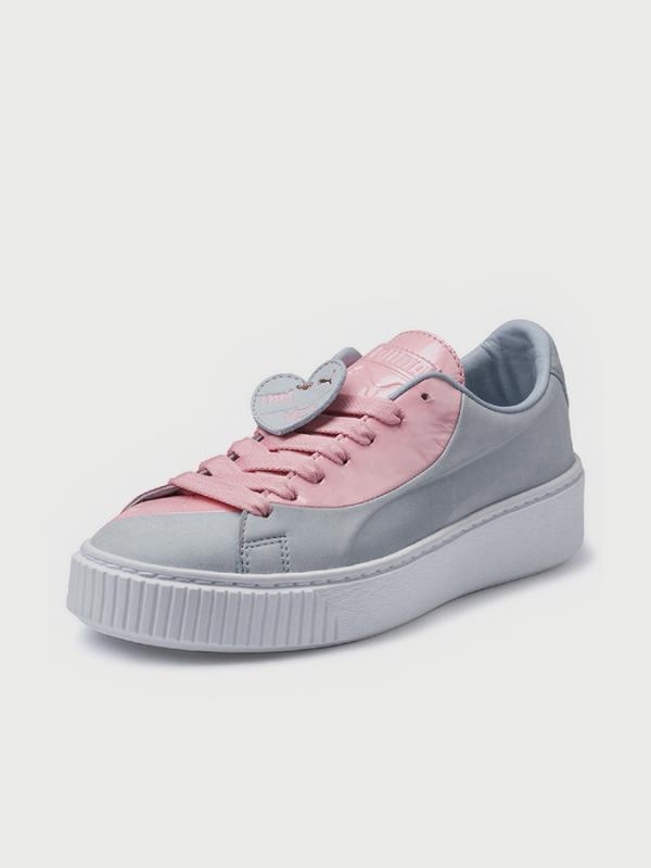 Boty Puma Basket Platform Val Wn s FM Šedá