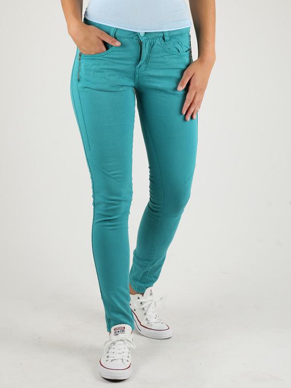Džíny Alcott ZIP SIDES Zelená