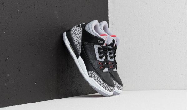 Air Jordan 3 Retro OG BG Black/ Fire Red-Cement Grey