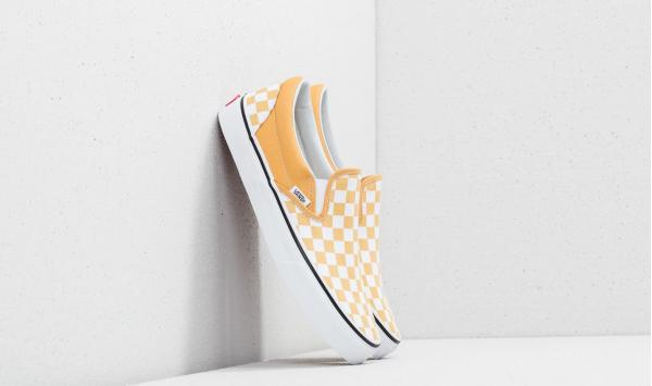Vans Classic Slip-On (Checkerboard) Ochre/ True White