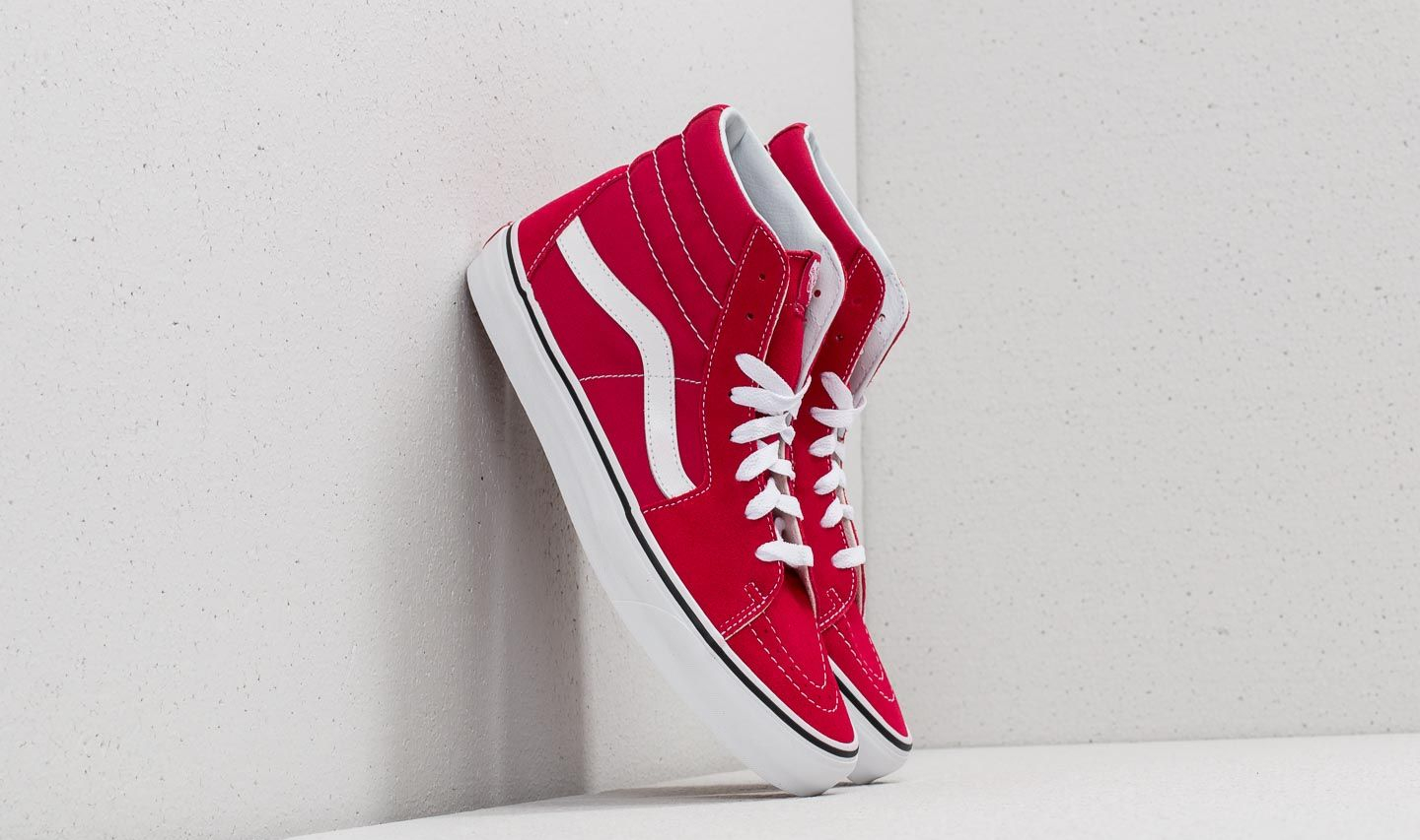 vans sk8 hi crimson true white