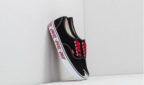 Vans Authentic (Sketch Sidewall) Black/ Red