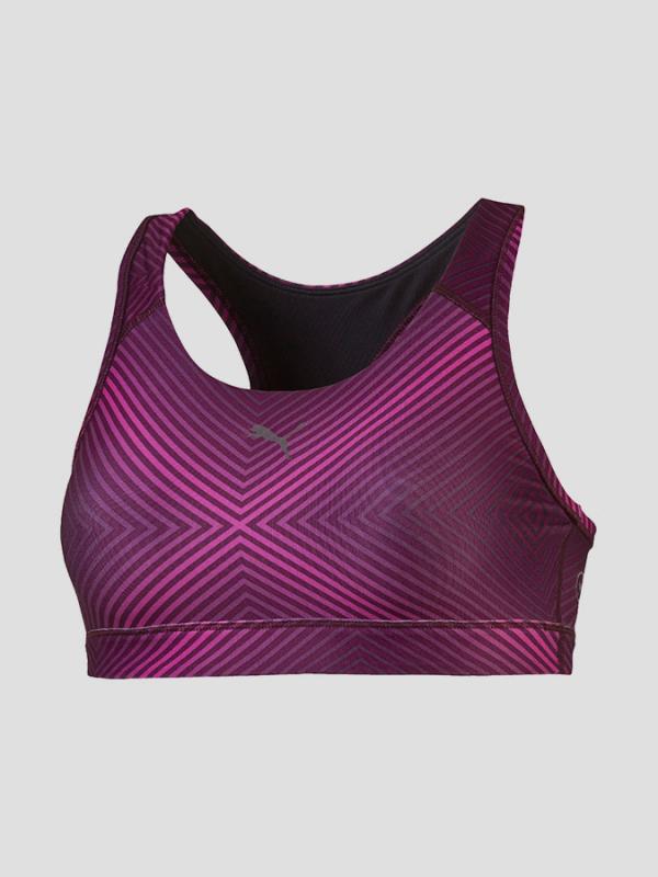 Podprsenka Puma PWRSHAPE Forever Graphic pink glo-magent Růžová