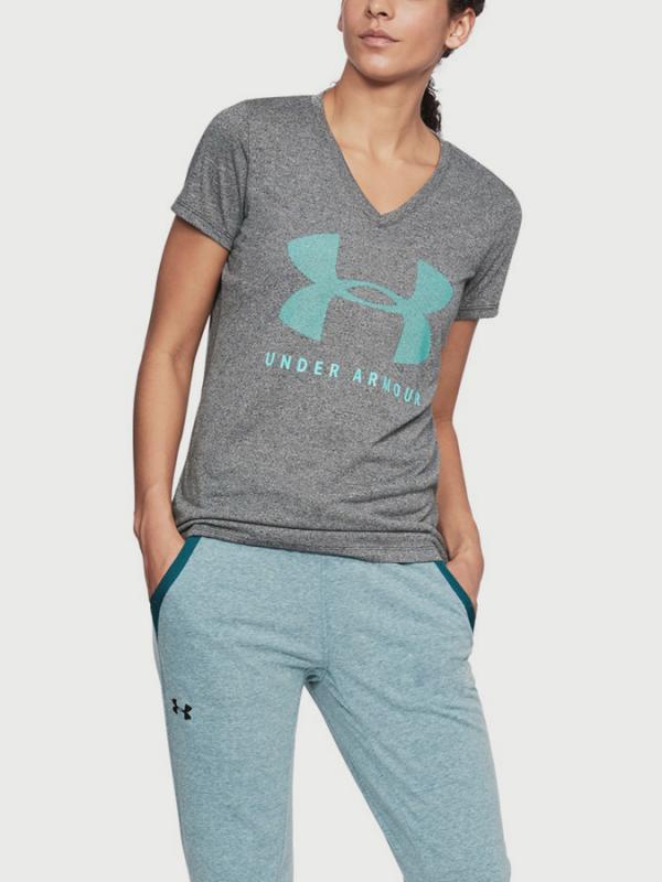Tričko Under Armour Tborne Train Grph Twist SSv Šedá