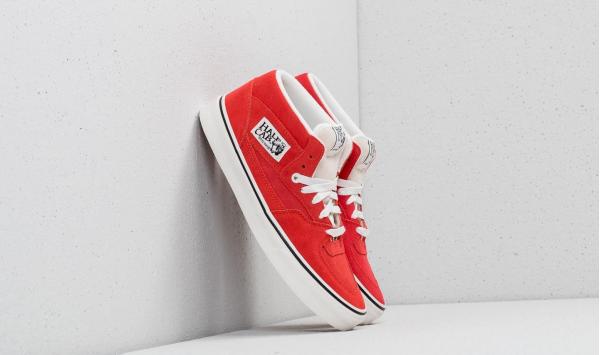 Vans Half Cab (Suede) Hibiscus/ True White