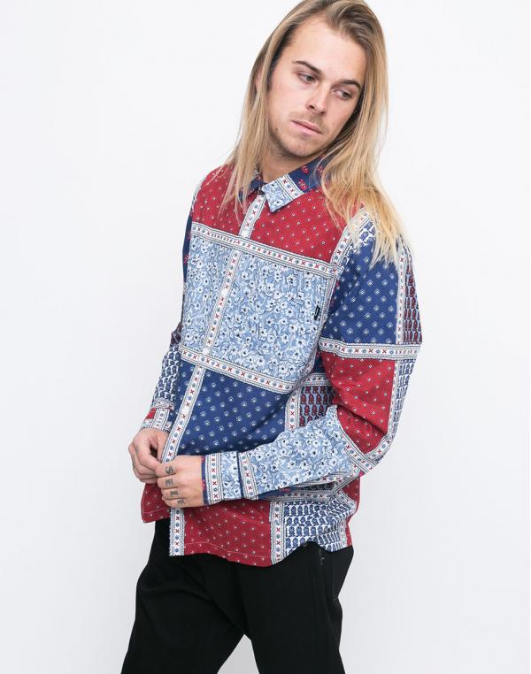 Stüssy Paisley Patchwork Blue L