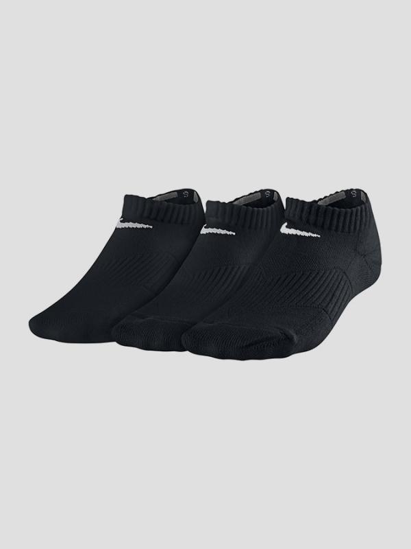 Ponožky Nike YTH CTN CUSH NO SHOW W/ MOI 3 Pack Černá