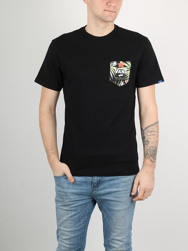 Tričko Vans Mn Print Box Pocket Black-Black Dec Černá