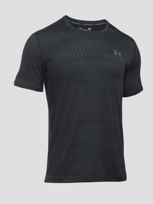 Tričko Under Armour Raid Jacquard SS T Černá