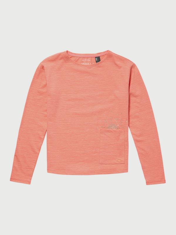 Tričko O´Neill Lg Rise & Surf L/Slv T-Shirt Oranžová