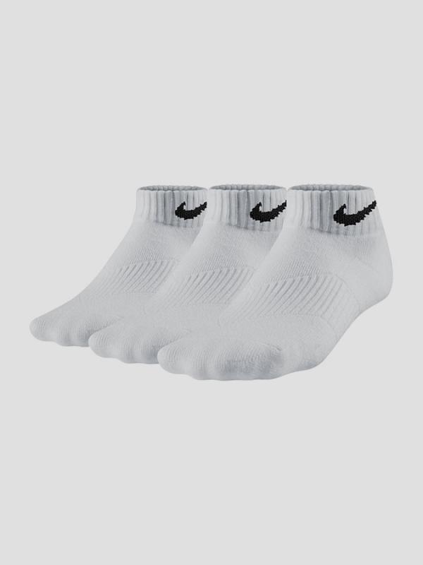 Ponožky Nike YTH CTN CUSH LOW CUT W/ MOI 3 Pack Bílá