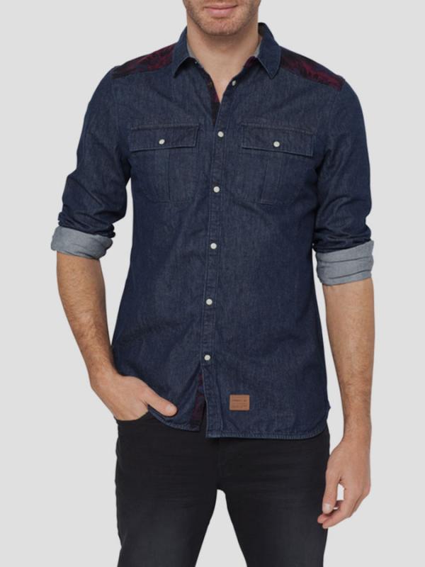 Košile O´Neill LM VIOLATOR PATTERN FLANNEL Modrá