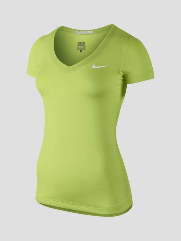 Tričko Nike PRO LS V-NECK Žlutá