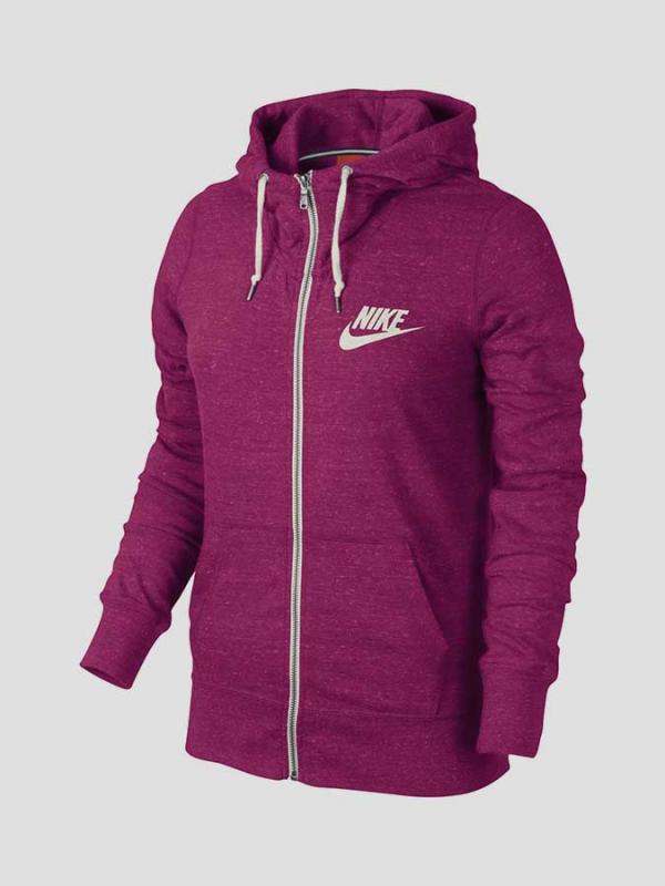 Mikina Nike GYM VINTAGE FZ HOODY Růžová