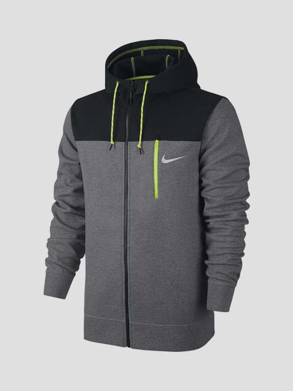 Mikina Nike AV15 FLC FZ HOODY Šedá
