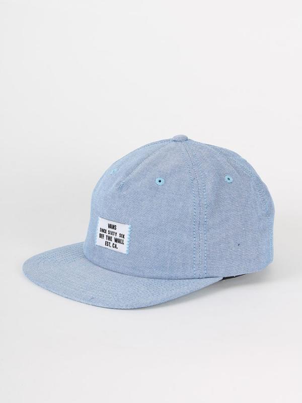 Kšiltovka Vans M STUSSER UNSTRUCTUR BLUE OXFORD Šedá
