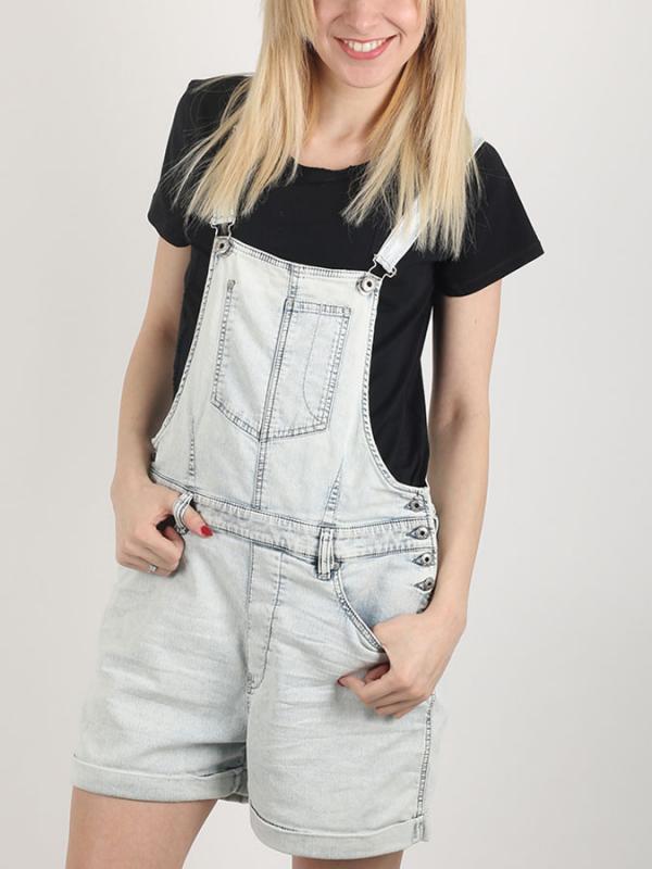 Kraťasy Diesel JAMPET-NE Overalls Jogg Jeans Šedá
