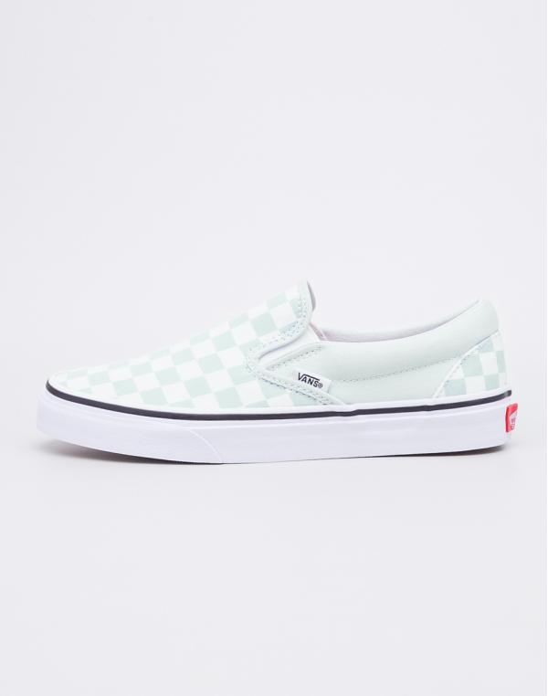Vans Classic Slip-On (Checkerboard) Blue Flower/True White 37