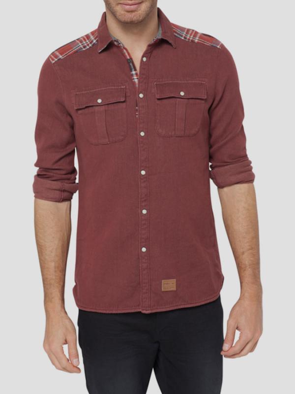 Košile O´Neill LM VIOLATOR PATTERN FLANNEL Červená