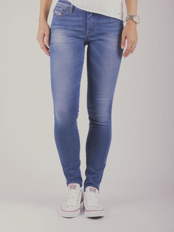 Džíny Diesel DORIS-L.32 PANTALONI Modrá