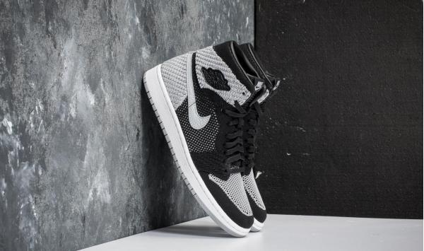 Air Jordan 1 Retro Hi Flyknit BG Black/ Wolf Grey-White