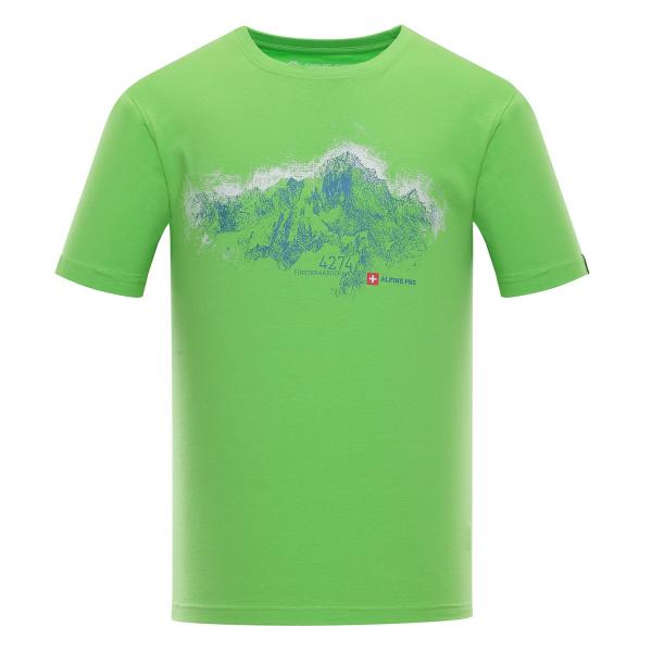 ALPINE PRO UNEG 5 ZELENÁ / TYRKYSOVĚ ZELENÁ Pánské Triko L