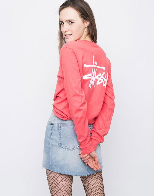 Logo tee Stussy Basic ROSÉ