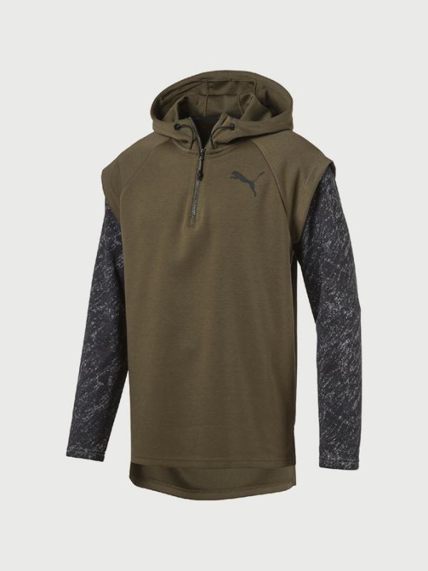 Mikina Puma 1/4 Zip Energy Hoodie Oranžová