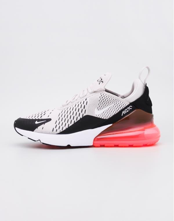 Nike Air Max 270 Black / Light Bone - Hot Punch - White 43