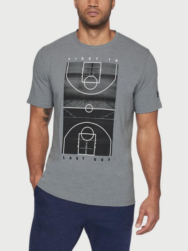 Tričko Under Armour Bball Filo SS Šedá