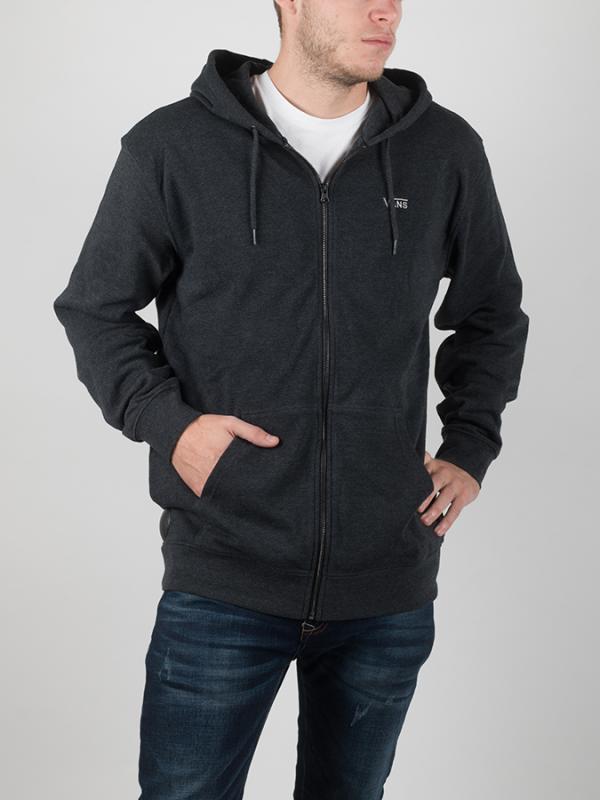 Mikina Vans Mn Core Basics Zip H Black Heather Černá