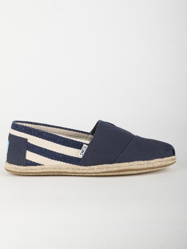 Boty Toms NAVY STRIPE UNIVERSITY MN CLSC ALPRG Modrá