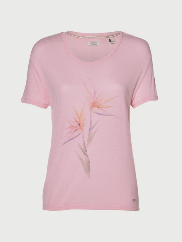 Tričko O´Neill Lw Tropadelic Logo T-Shirt Růžová