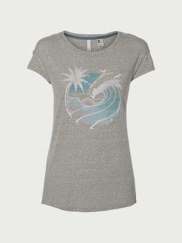 Tričko O´Neill Lw Oneill Waves T-Shirt Šedá