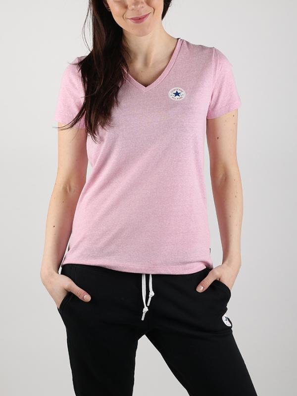 Tričko Converse Core Triblend TPU Vneck Tee Růžová