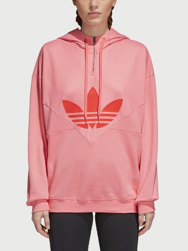 Mikina adidas Originals Clrdo Sweathood Růžová